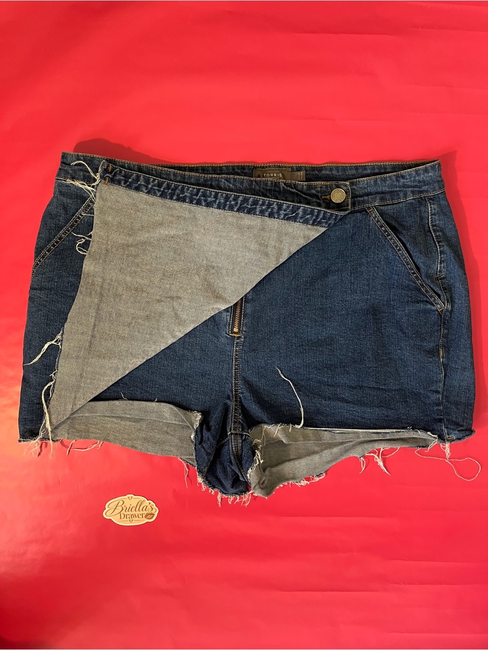 torrid Dark Blue Denim Cutoff Shorts